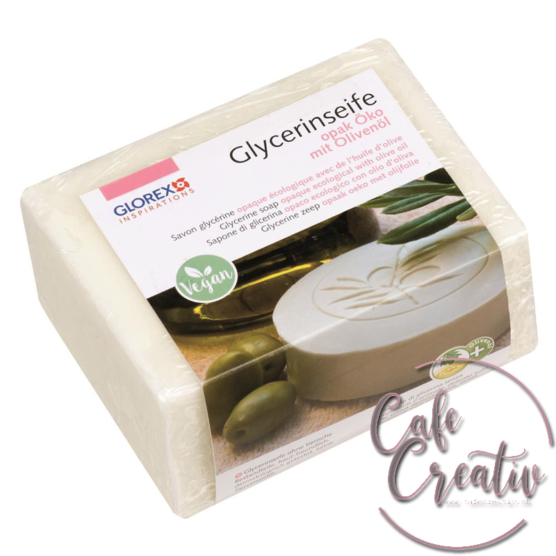 Seifenmasse opak mit Olivenöl