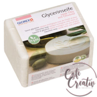 Seifengrundmasse opak mit Olivenöl