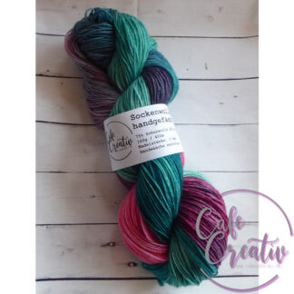 100g Strang handgefärbte Sockenwolle www.cafecreativ.ch Superwashwolle