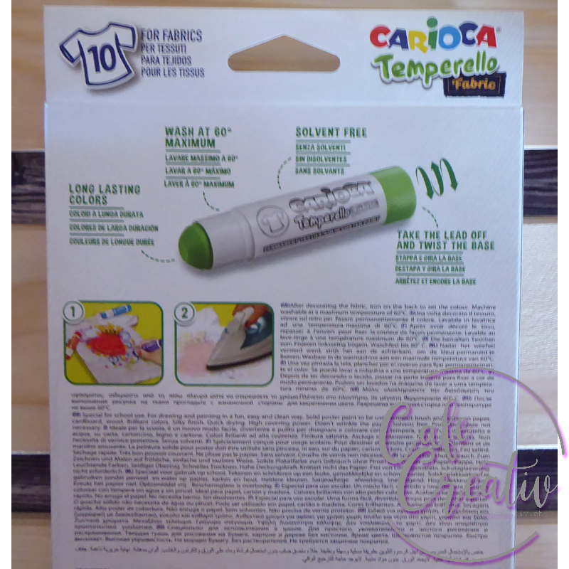 Carioca Temporello shoppen im CafeCreativ.ch die kuhlen Textilmalfarben